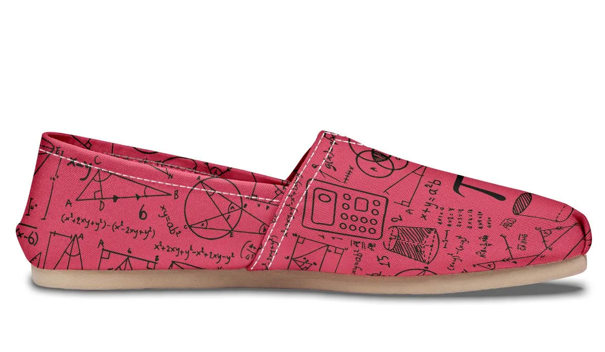 Math Red Casual Shoes