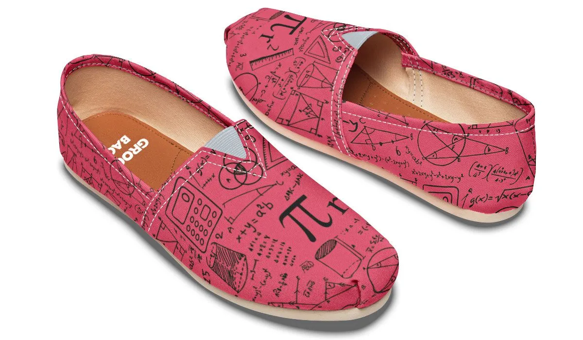 Math Red Casual Shoes