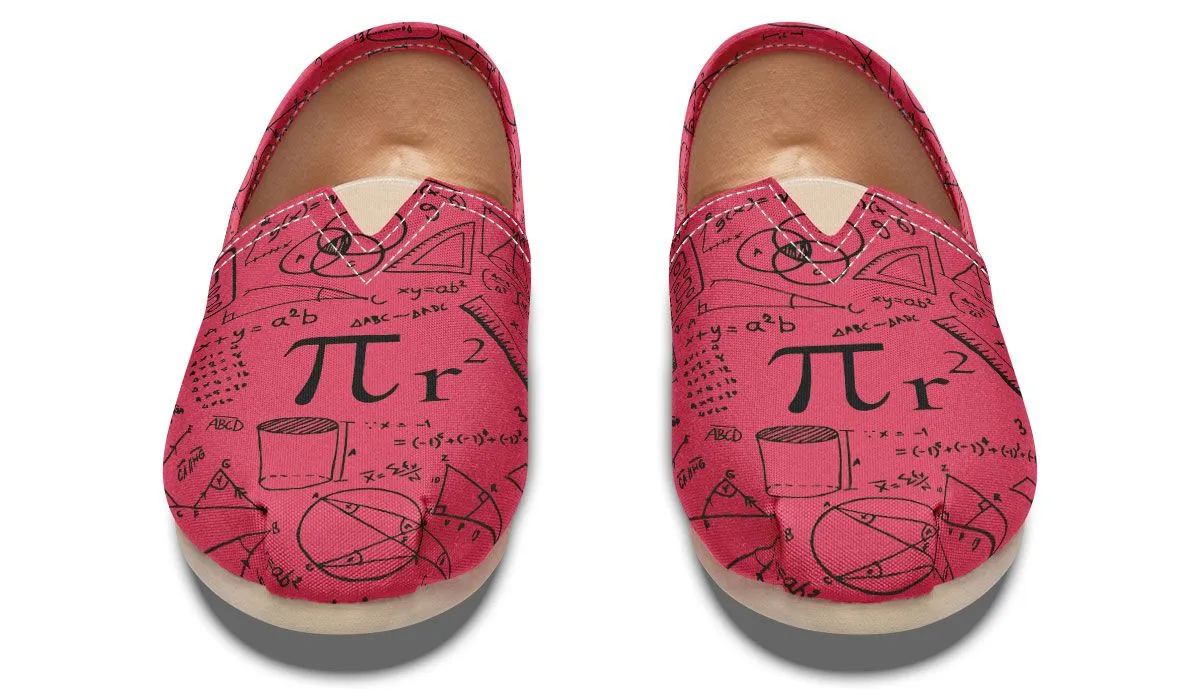 Math Red Casual Shoes