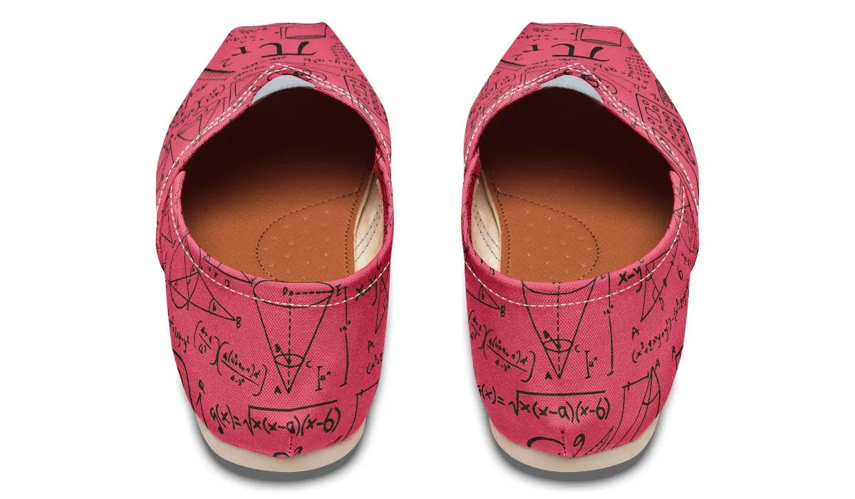 Math Red Casual Shoes