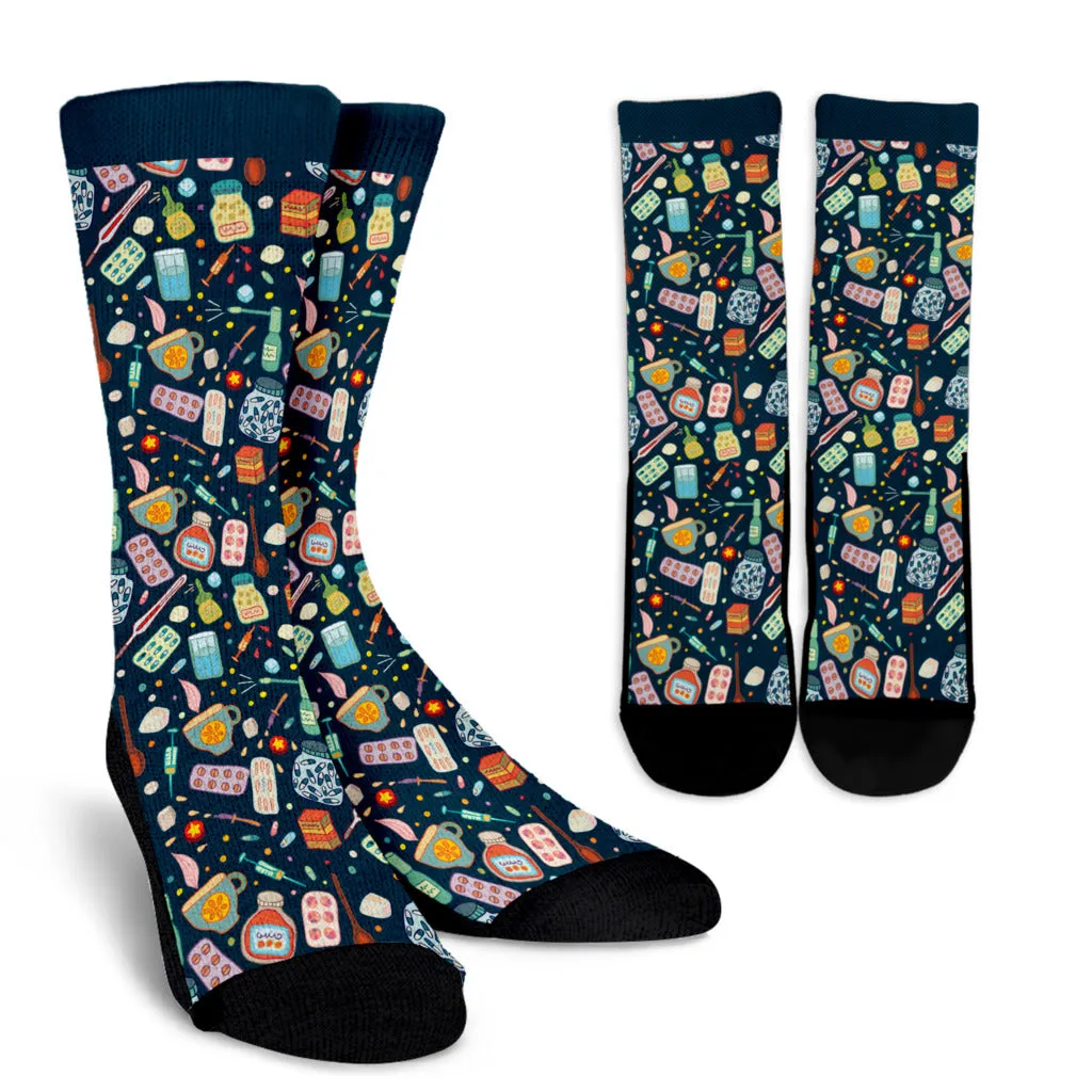 Medicinal Pattern Socks