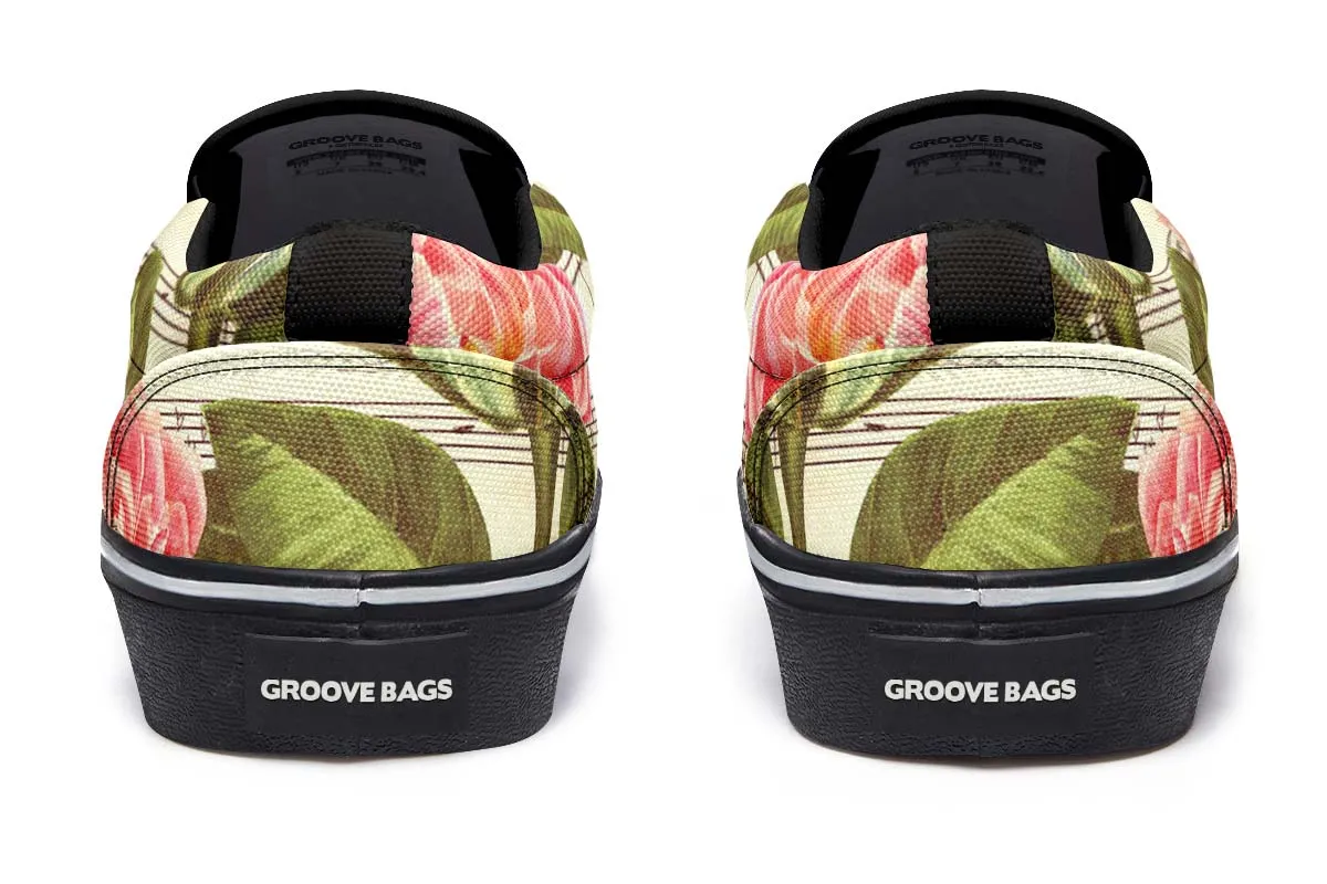 Music Roses Slip-On Shoes