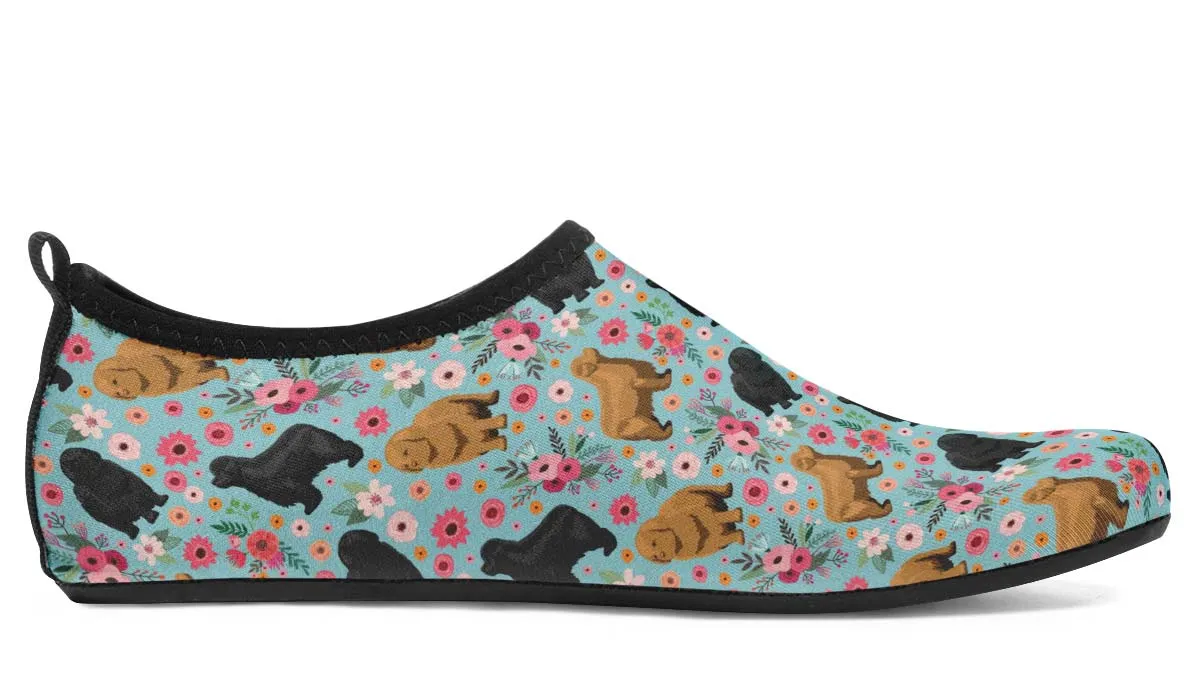 Newfoundland Flower Aqua Barefoot Shoes