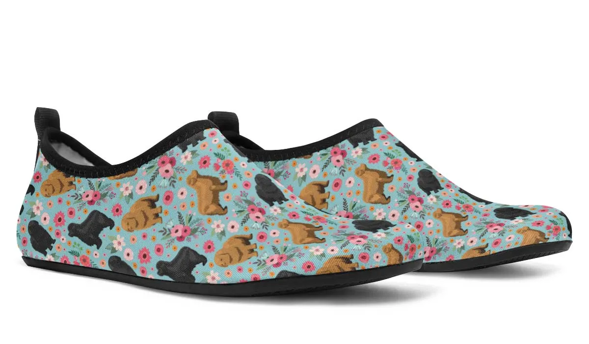 Newfoundland Flower Aqua Barefoot Shoes