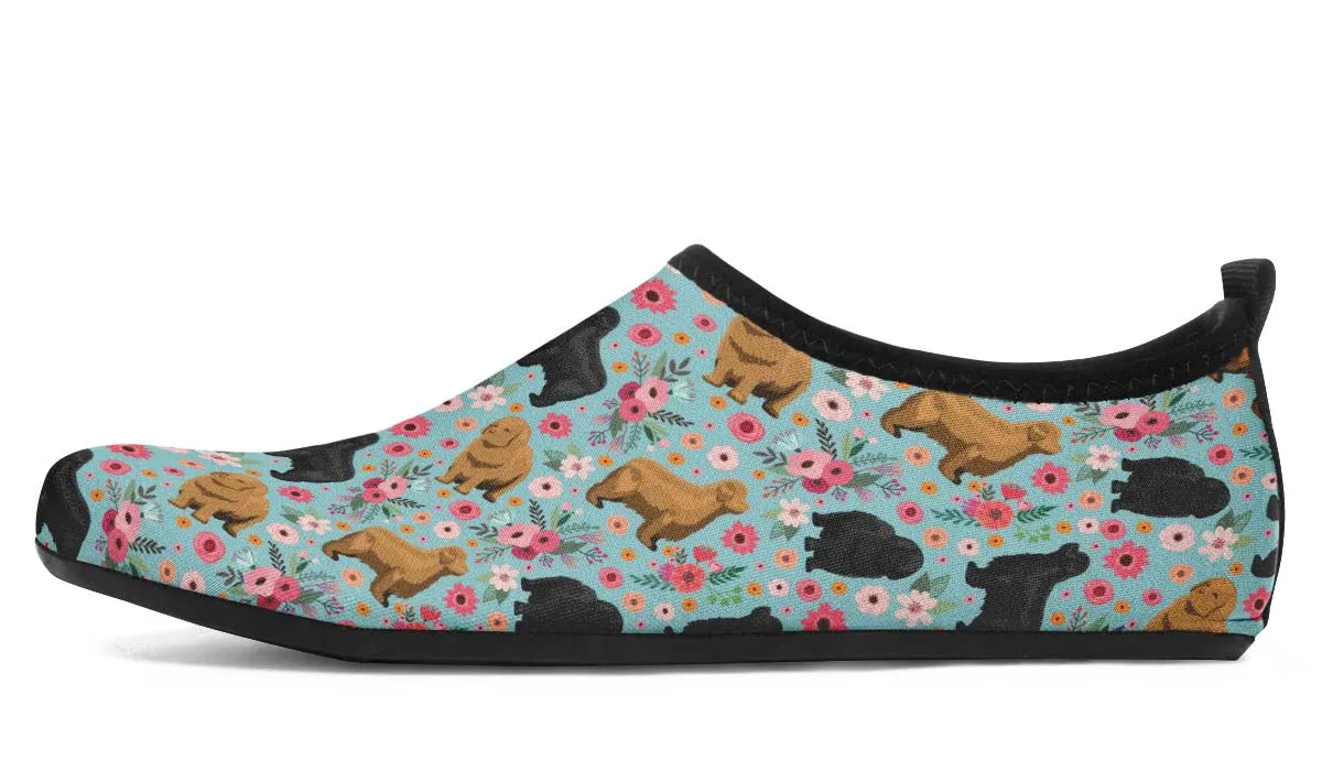 Newfoundland Flower Aqua Barefoot Shoes