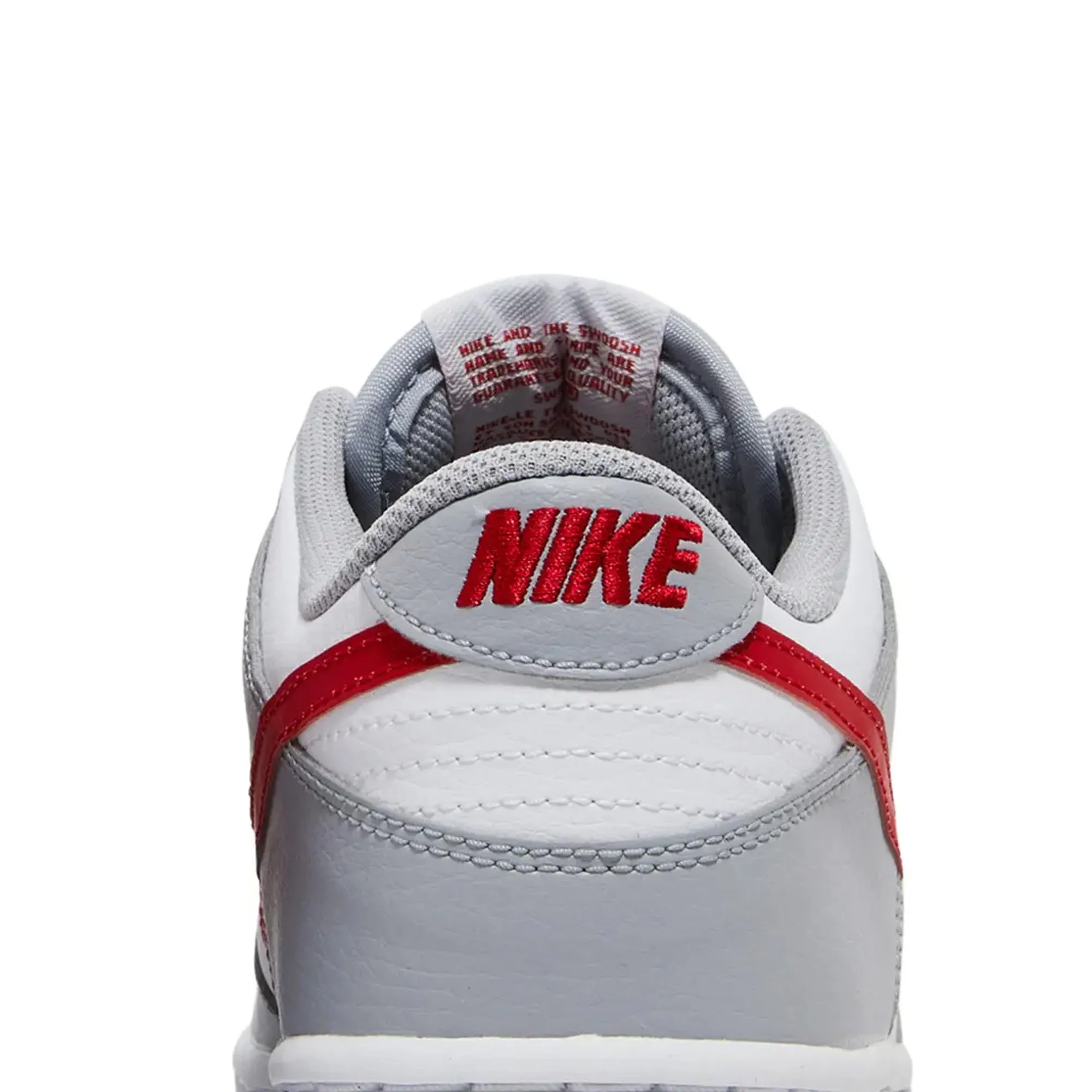 Nike Dunk Low 'White Grey Red' GS (2022)