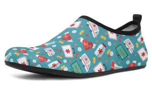 Nurse Pattern Aqua Barefoot Shoes