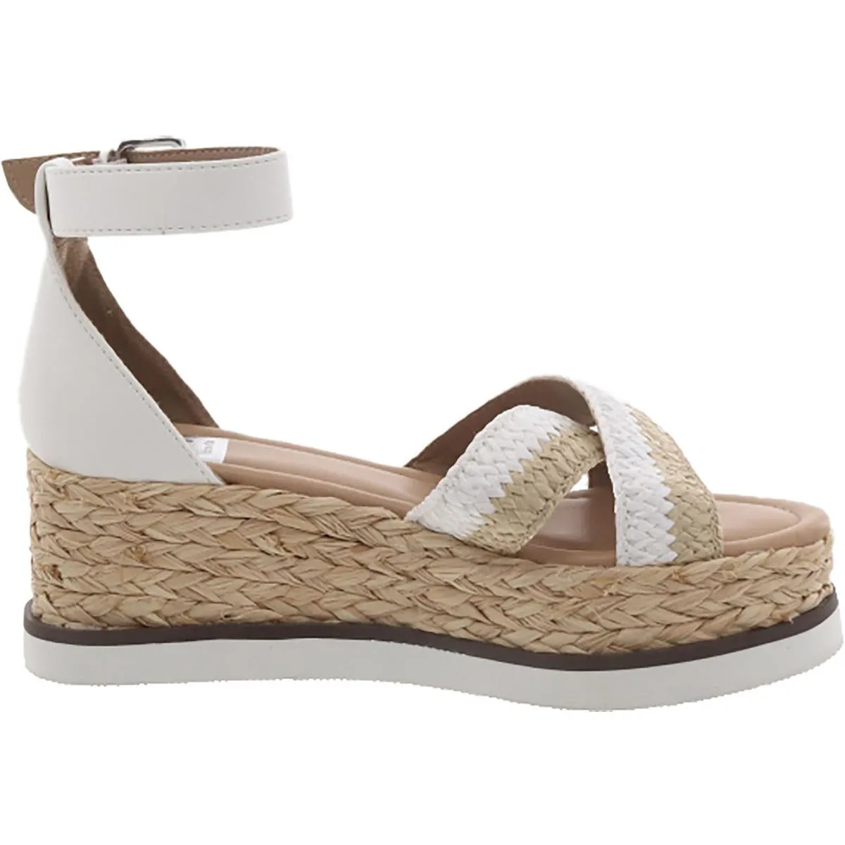 ODELL Womens Woven Ankle Strap Wedge Sandals