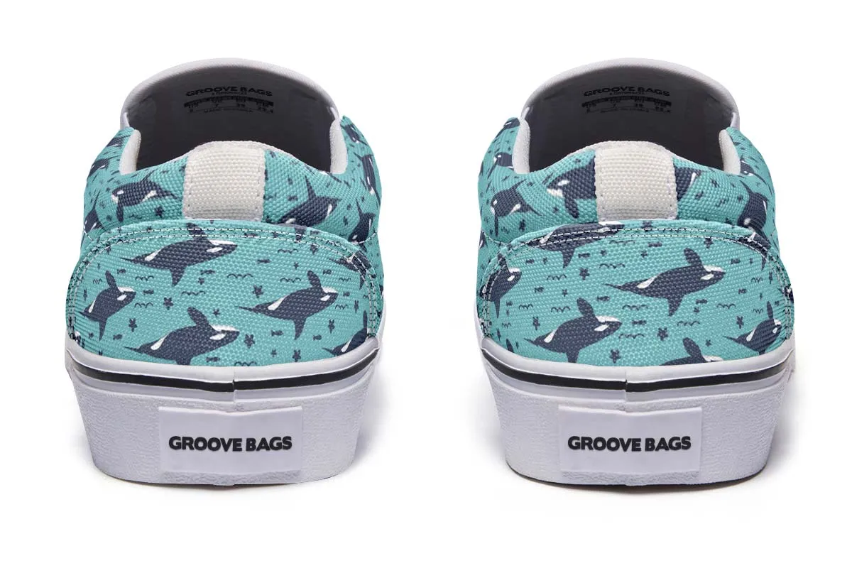 Orca Pattern Slip-On Shoes