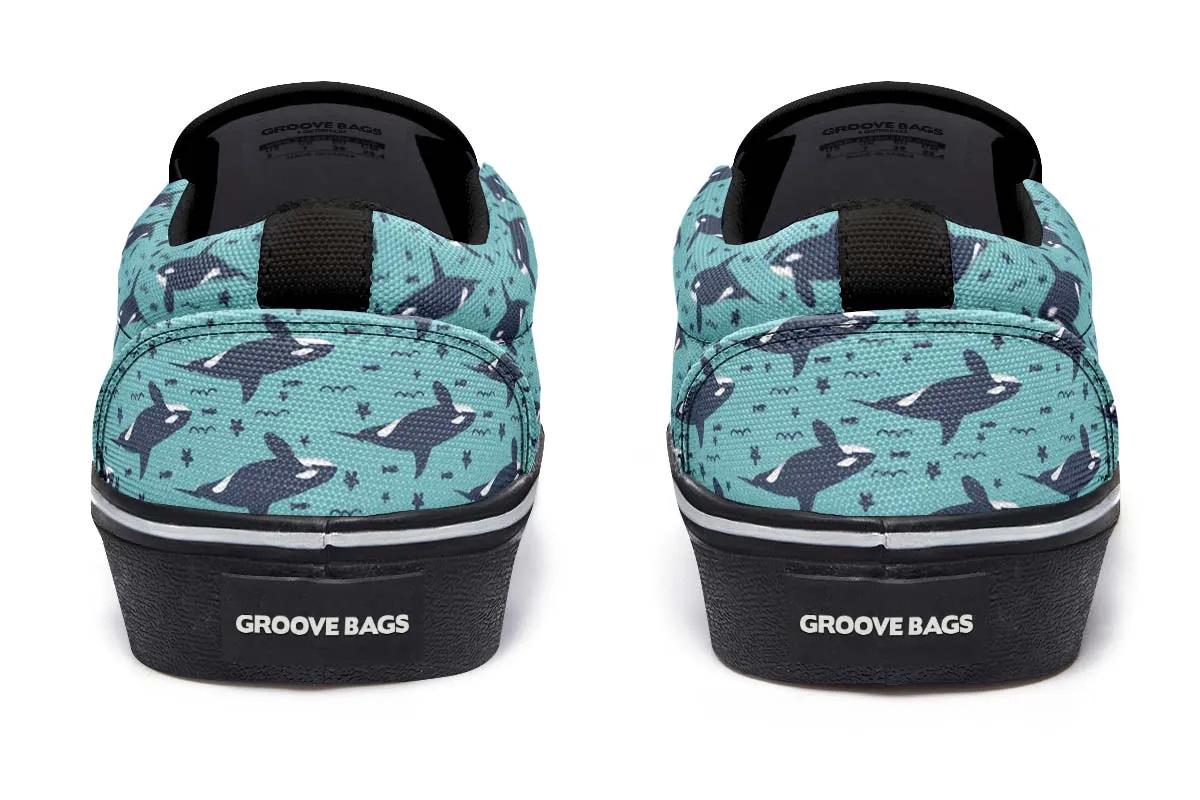 Orca Pattern Slip-On Shoes
