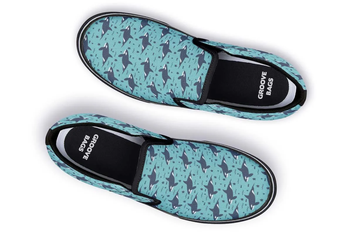 Orca Pattern Slip-On Shoes