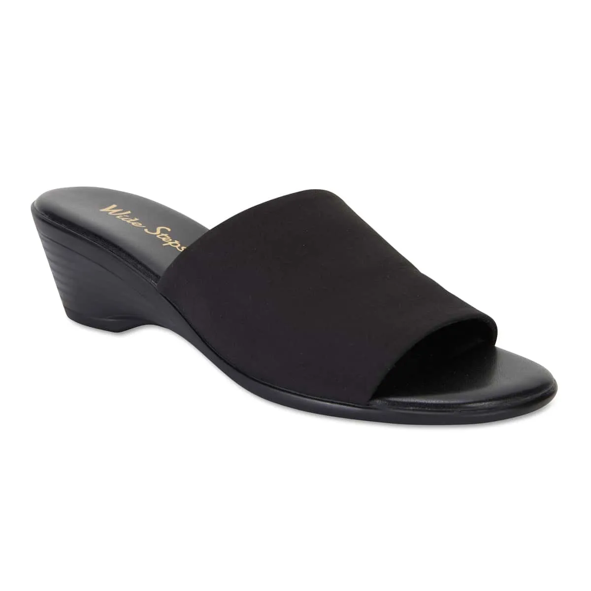Orient Heel in Black Fabric