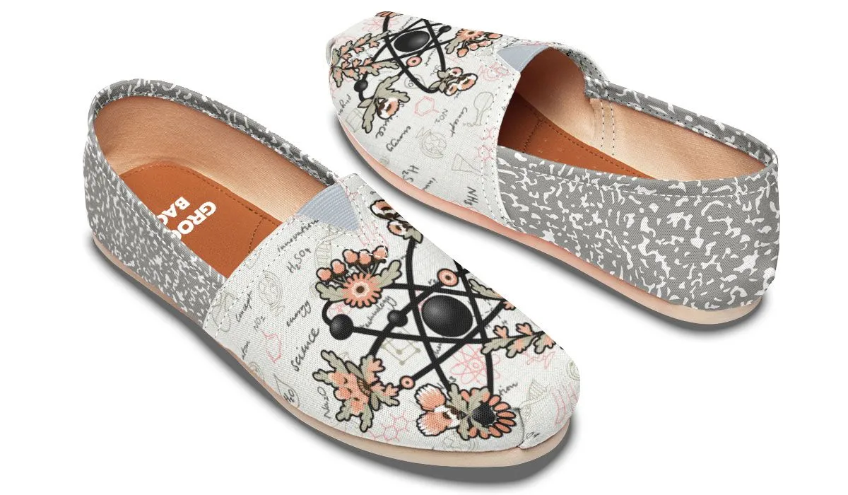Pastel Floral Physics Casual Shoes