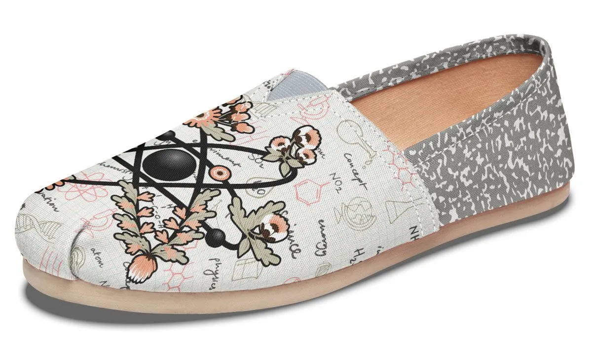 Pastel Floral Physics Casual Shoes