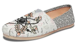 Pastel Floral Physics Casual Shoes