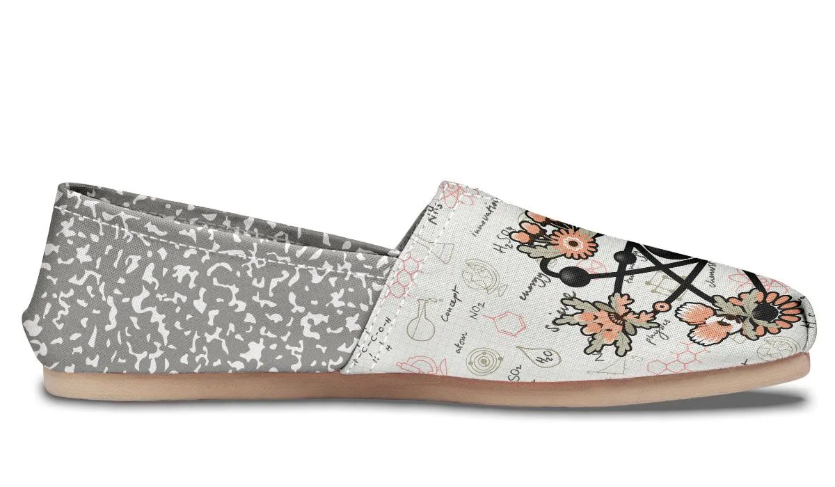 Pastel Floral Physics Casual Shoes