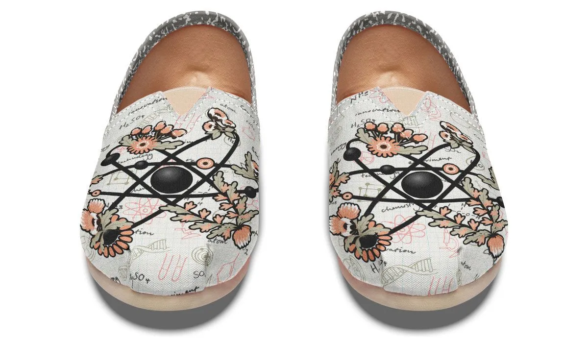 Pastel Floral Physics Casual Shoes