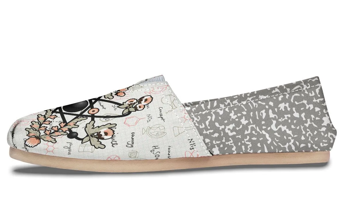 Pastel Floral Physics Casual Shoes