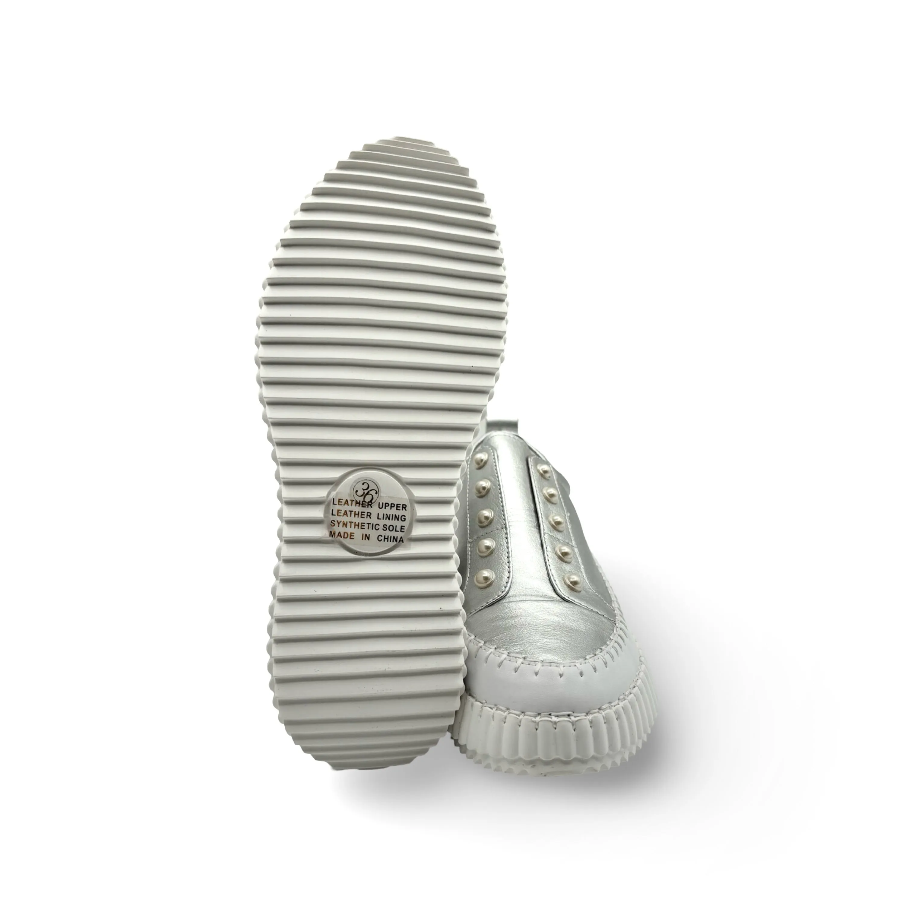 Pearlzie Silver Platform Sneaker