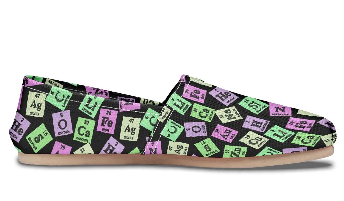 Periodic Table Pattern Casual Shoes