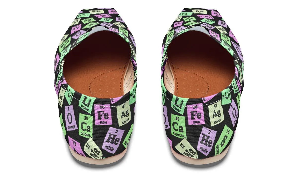 Periodic Table Pattern Casual Shoes