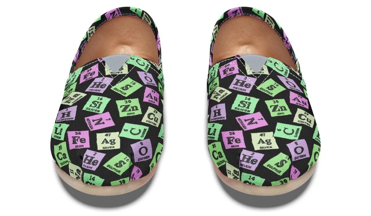 Periodic Table Pattern Casual Shoes