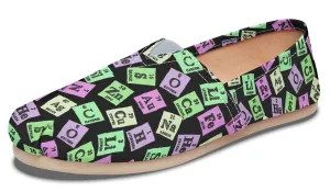 Periodic Table Pattern Casual Shoes