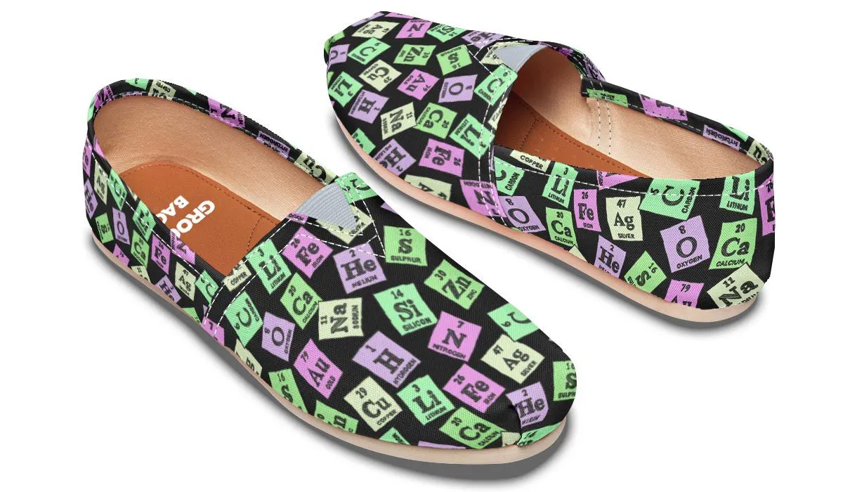Periodic Table Pattern Casual Shoes