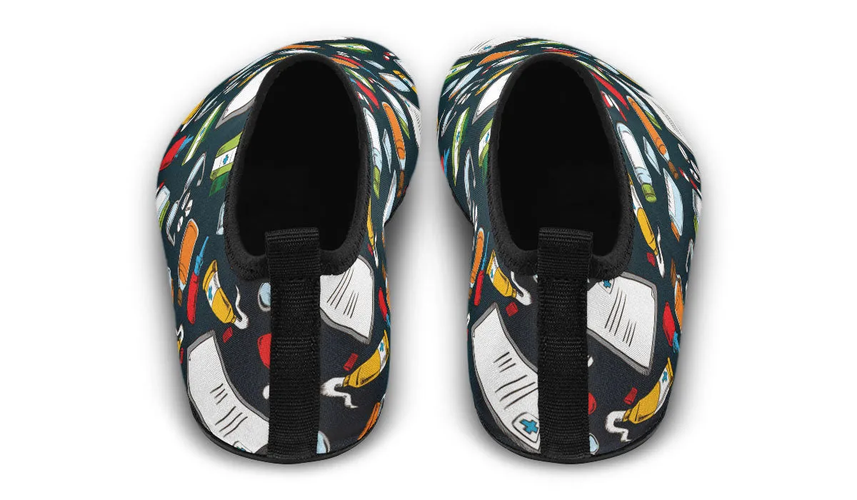 Pharmacist Pattern Aqua Barefoot Shoes