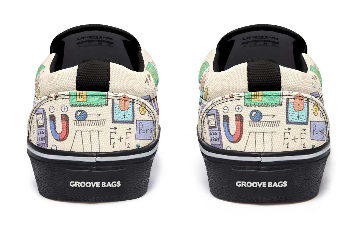 Physics Pattern Slip-On Shoes