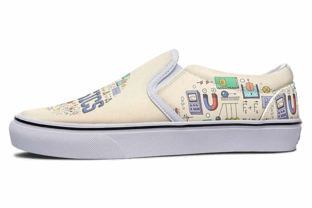Physics Pattern Slip-On Shoes