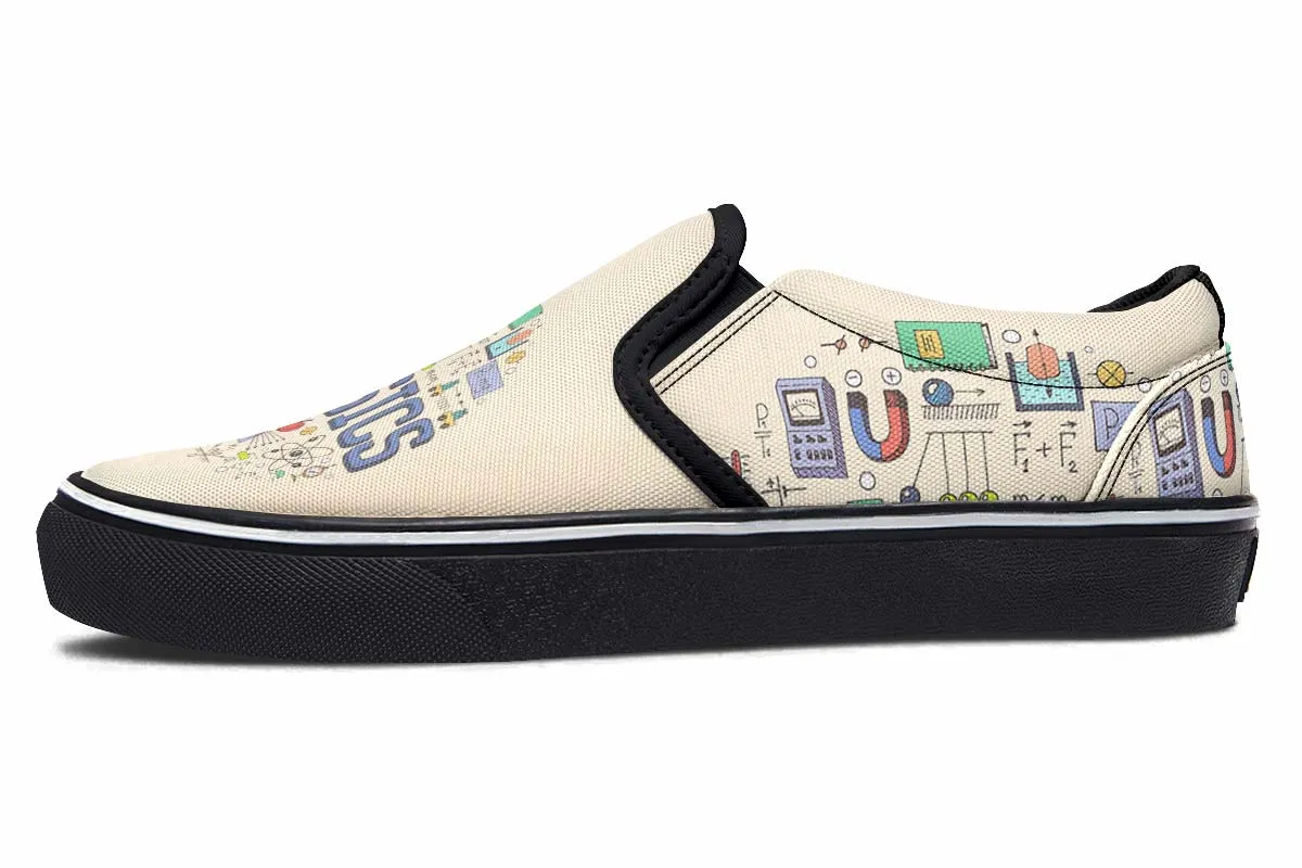 Physics Pattern Slip-On Shoes