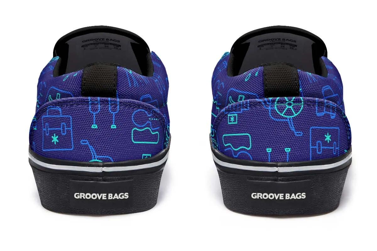 Physiotherapy Pattern Slip-On Shoes