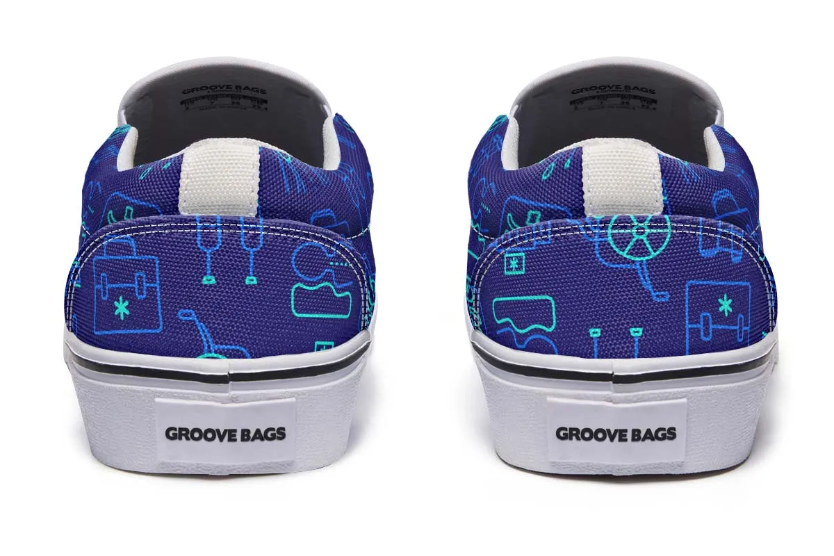 Physiotherapy Pattern Slip-On Shoes