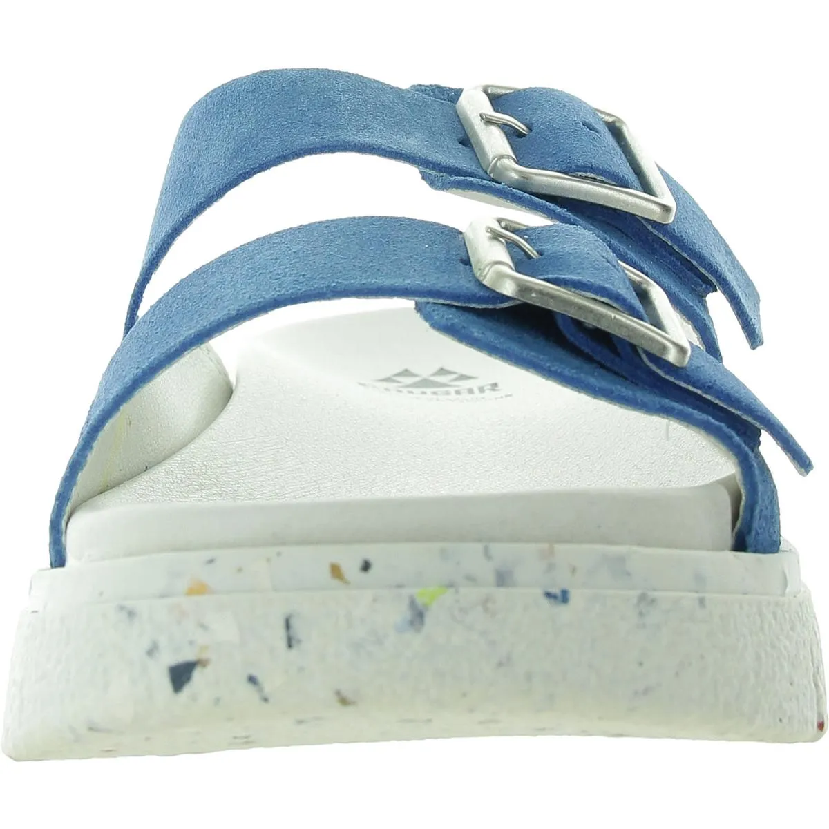 Piera Womens Buckle Leather Slide Sandals