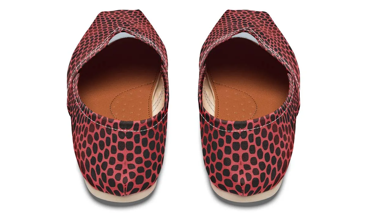 Pink Reptile Design Casual Shoes