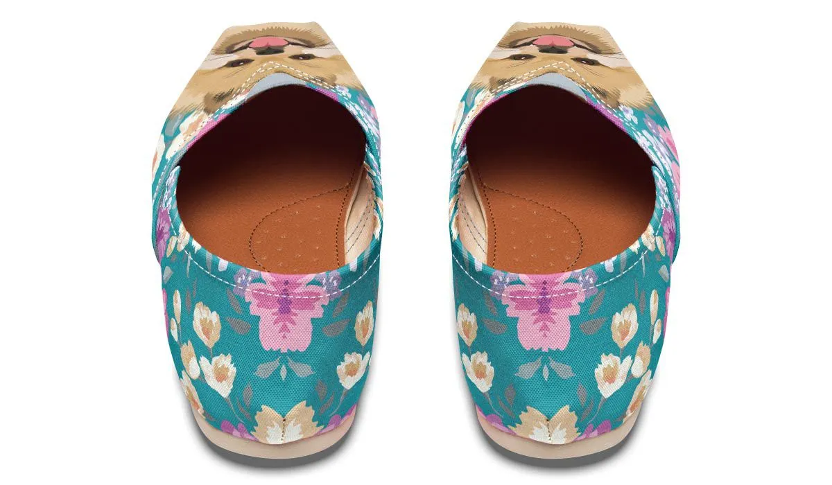 Pomeranian Dog Portrait Casual Shoes