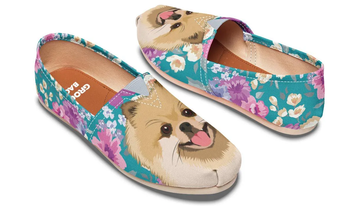 Pomeranian Dog Portrait Casual Shoes