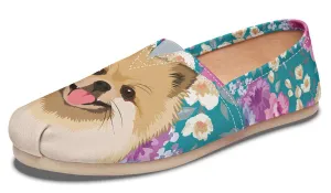 Pomeranian Dog Portrait Casual Shoes