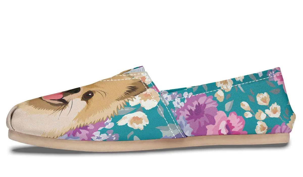 Pomeranian Dog Portrait Casual Shoes