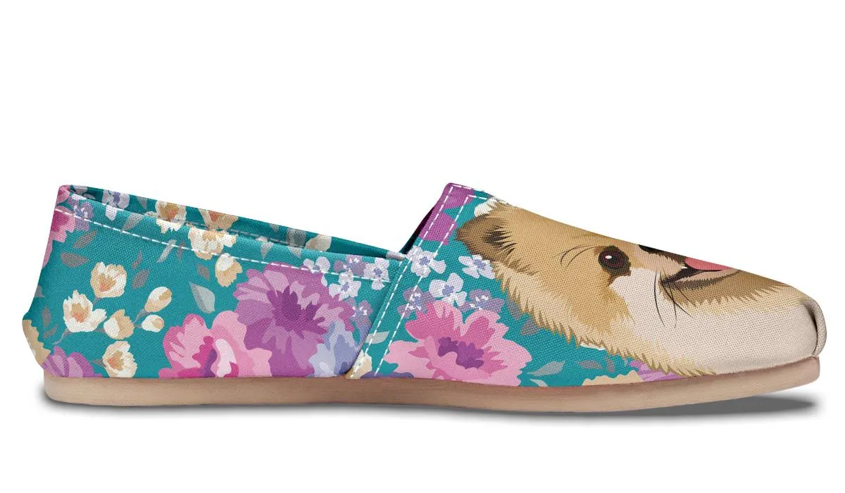 Pomeranian Dog Portrait Casual Shoes