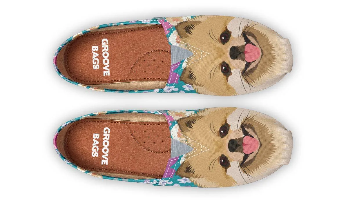 Pomeranian Dog Portrait Casual Shoes