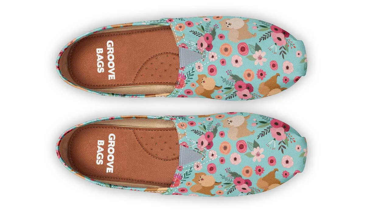 Pomeranian Flower Casual Shoes