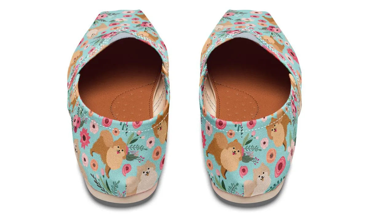 Pomeranian Flower Casual Shoes