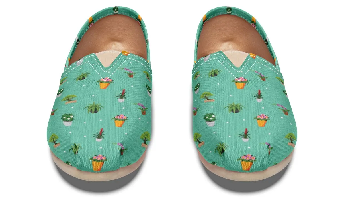 Potted Plant Pattern Casual Shoes