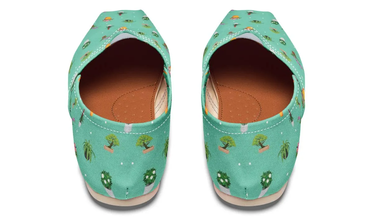 Potted Plant Pattern Casual Shoes