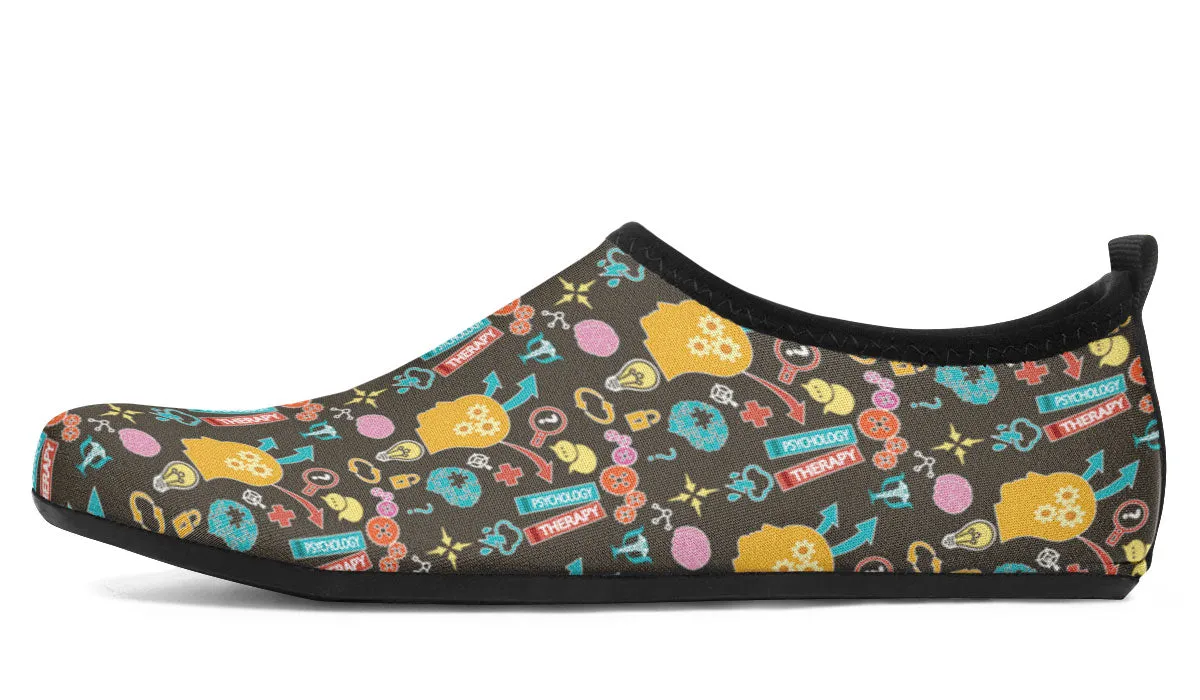 Psychology Pattern Aqua Barefoot Shoes