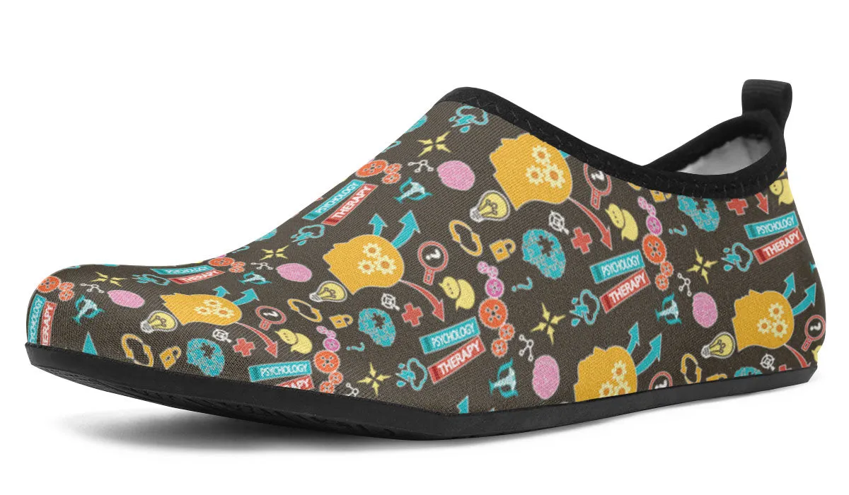 Psychology Pattern Aqua Barefoot Shoes