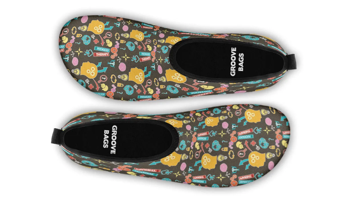 Psychology Pattern Aqua Barefoot Shoes