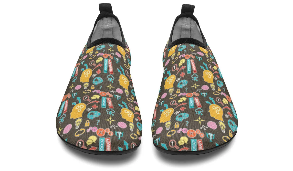 Psychology Pattern Aqua Barefoot Shoes